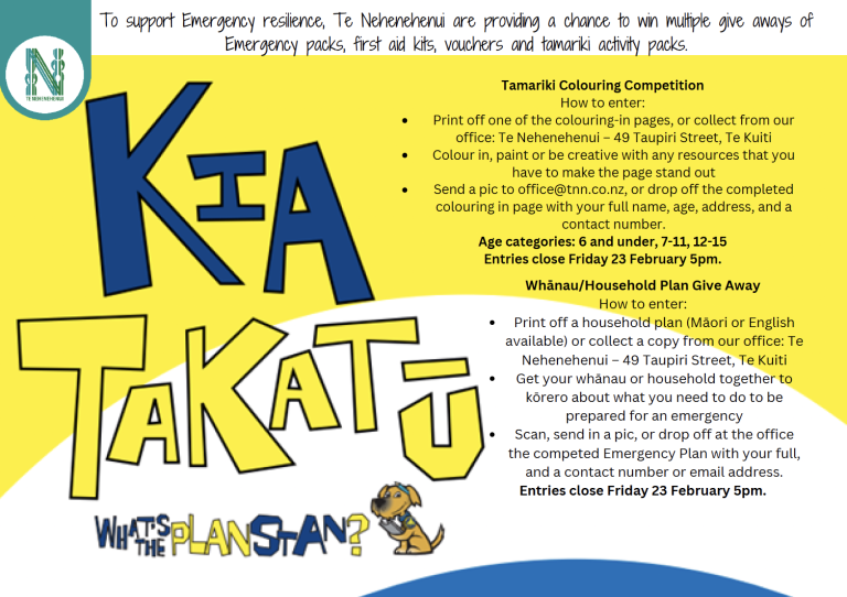 Kia Takatū – Colouring competition!